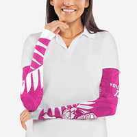 New Zealand Silver Fern Rugby Custom Arm Sleeves Go All Black Maori Pink Version LT14 - Polynesian Pride