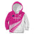 New Zealand Silver Fern Rugby Custom Kid Hoodie Go All Black Maori Pink Version