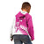 New Zealand Silver Fern Rugby Custom Kid Hoodie Go All Black Maori Pink Version
