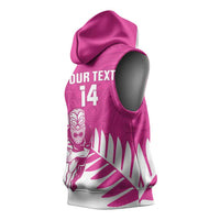 New Zealand Silver Fern Rugby Custom Sleeveless Hoodie Go All Black Maori Pink Version LT14 - Polynesian Pride