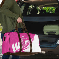 New Zealand Silver Fern Rugby Custom Travel Bag Go All Black Maori Pink Version LT14 - Polynesian Pride