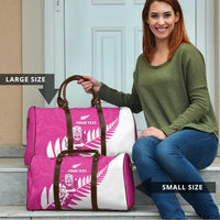 New Zealand Silver Fern Rugby Custom Travel Bag Go All Black Maori Pink Version LT14 - Polynesian Pride