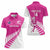 New Zealand Silver Fern Rugby Custom Women Polo Shirt Go All Black Maori Pink Version