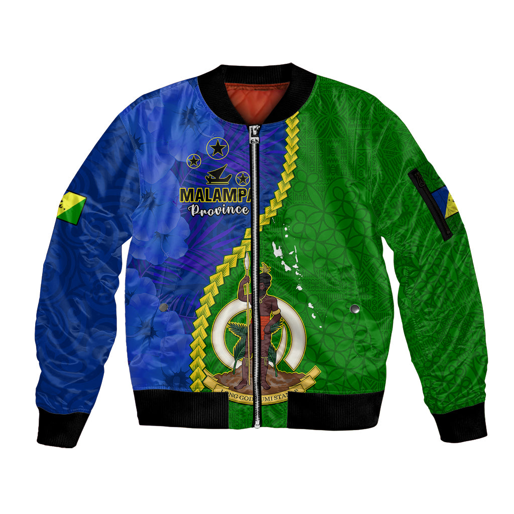 Vanuatu Malampa Province Sleeve Zip Bomber Jacket Turtle Sand Drawing Unique Tapa Pattern LT14 Unisex Green - Polynesian Pride