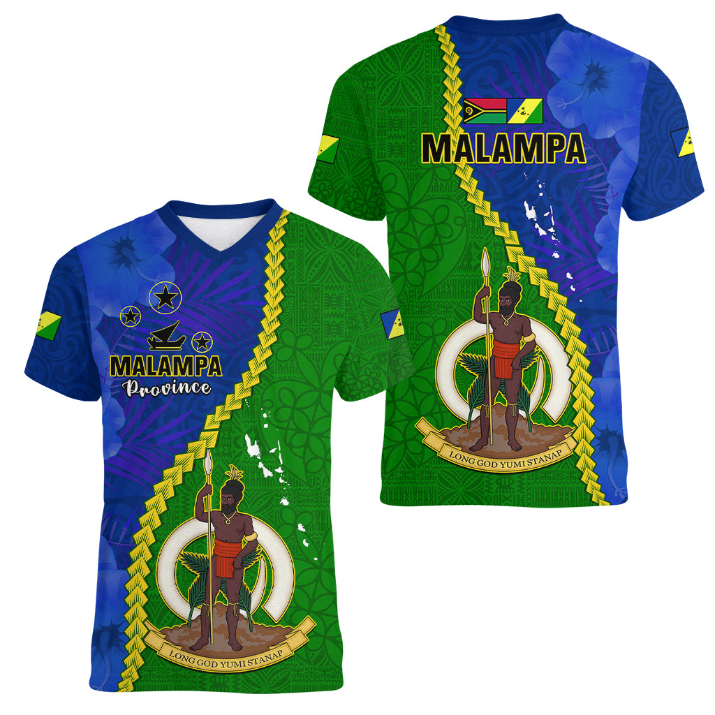 Vanuatu Malampa Province Women V Neck T Shirt Turtle Sand Drawing Unique Tapa Pattern LT14 - Polynesian Pride