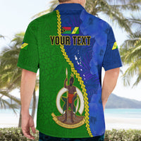 Personalised Vanuatu Malampa Province Hawaiian Shirt Turtle Sand Drawing Unique Tapa Pattern LT14 - Polynesian Pride