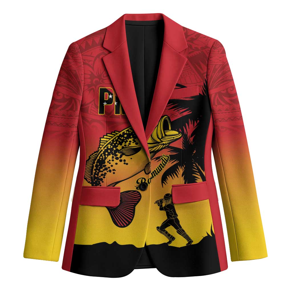 Custom Papua New Guinea Cricket Blazer PNG Barramundis - Polynesian Pride