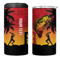 Custom Papua New Guinea Cricket 4 in 1 Can Cooler Tumbler PNG Barramundis LT14 One Size: 16 oz Red - Polynesian Pride