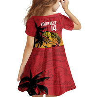Custom Papua New Guinea Cricket Family Matching Off Shoulder Maxi Dress and Hawaiian Shirt PNG Barramundis LT14 - Polynesian Pride