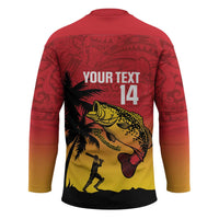 Custom Papua New Guinea Cricket Hockey Jersey PNG Barramundis - Polynesian Pride