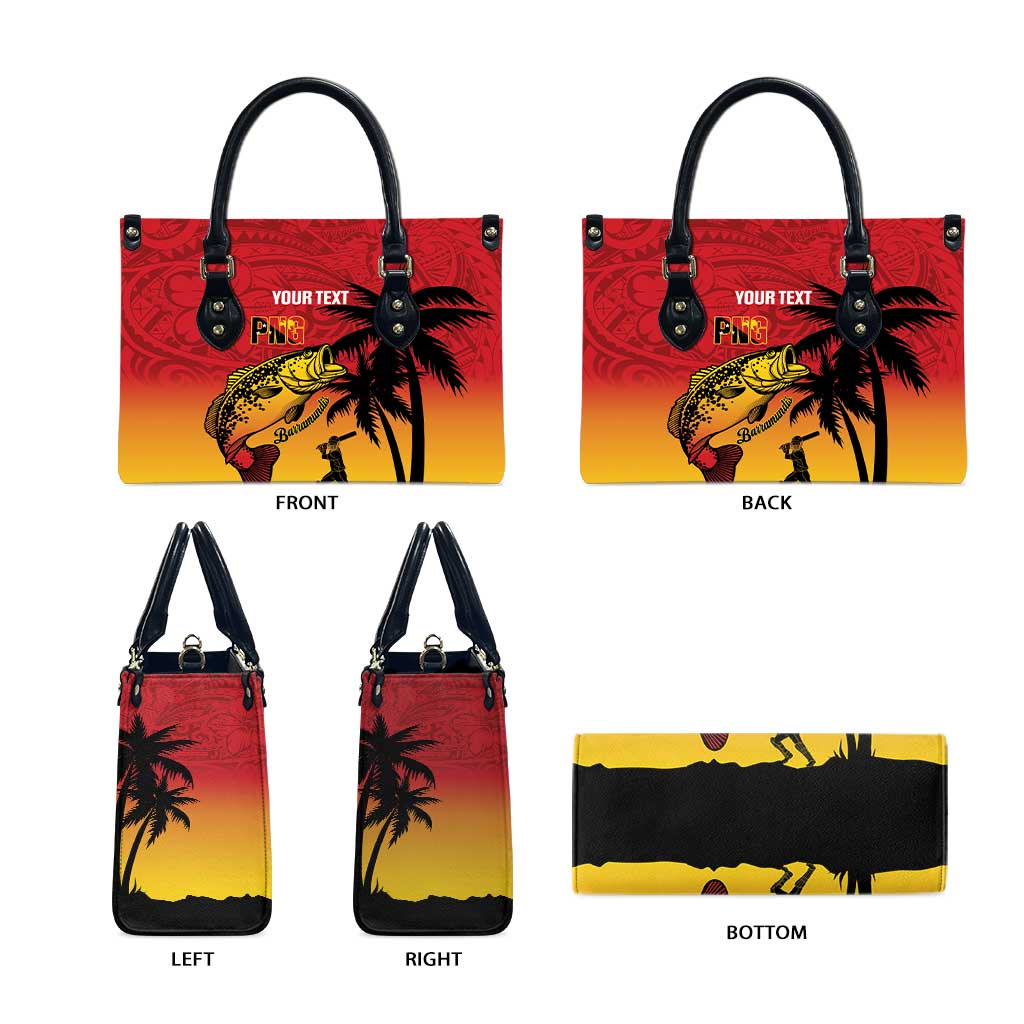 Custom Papua New Guinea Cricket Leather Bag PNG Barramundis - Polynesian Pride