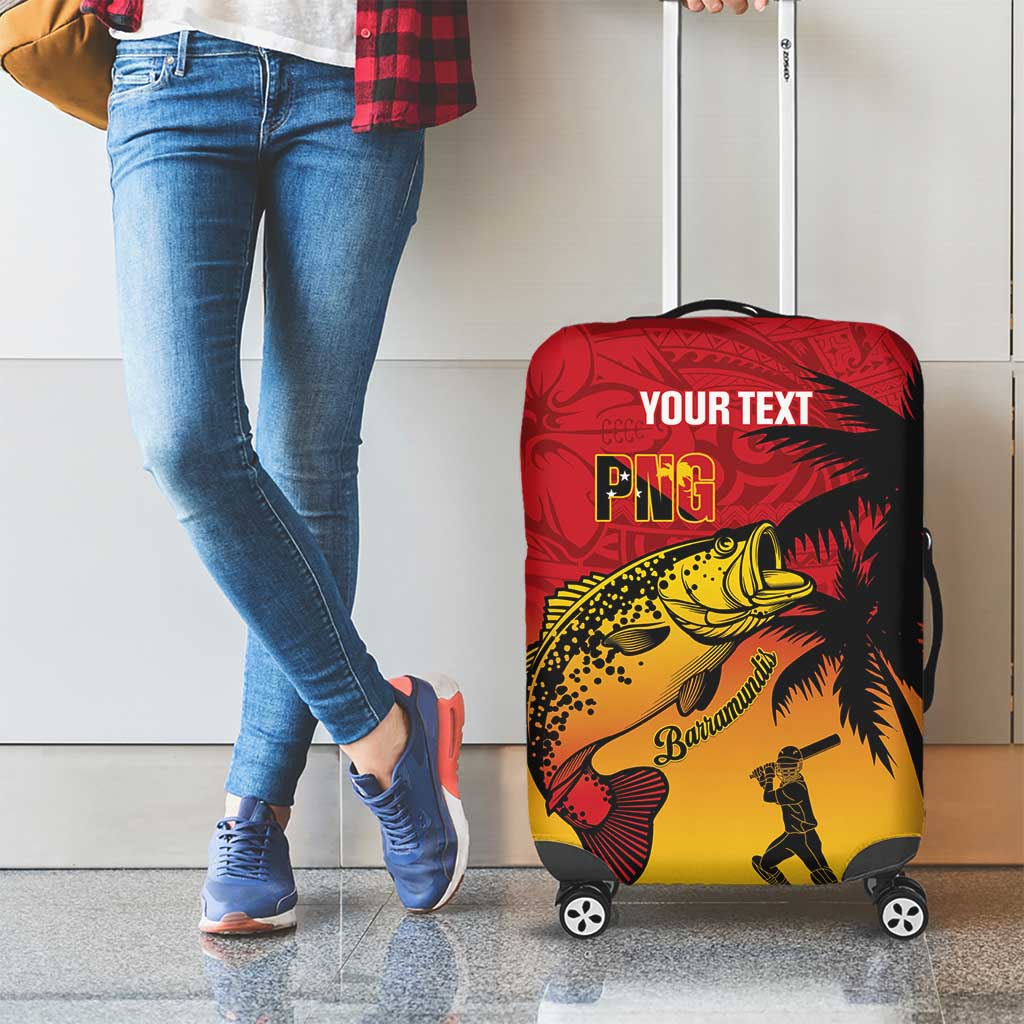 Custom Papua New Guinea Cricket Luggage Cover PNG Barramundis - Polynesian Pride