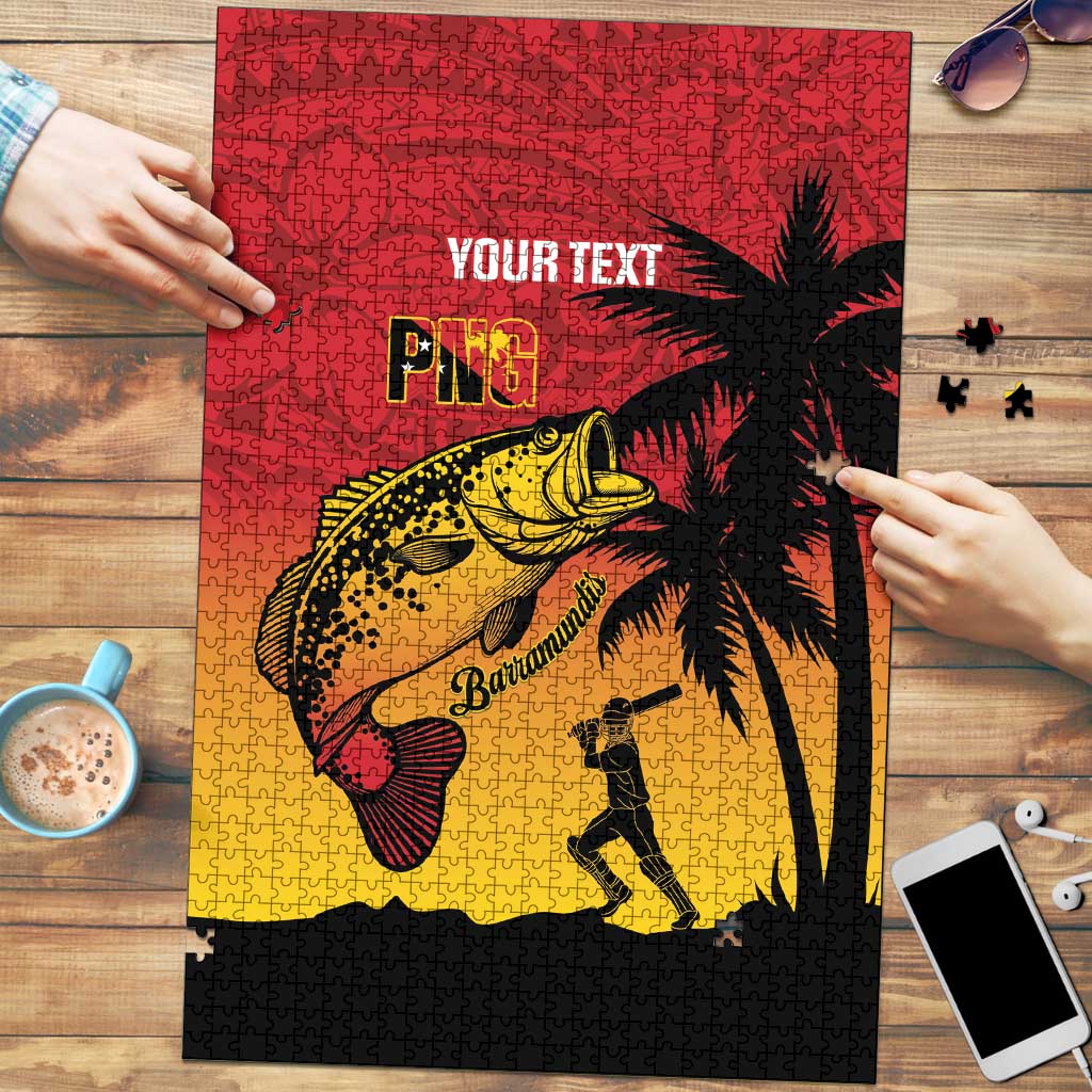 Custom Papua New Guinea Cricket Puzzle PNG Barramundis - Polynesian Pride