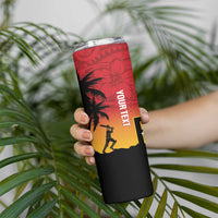 Custom Papua New Guinea Cricket Skinny Tumbler PNG Barramundis LT14 - Polynesian Pride