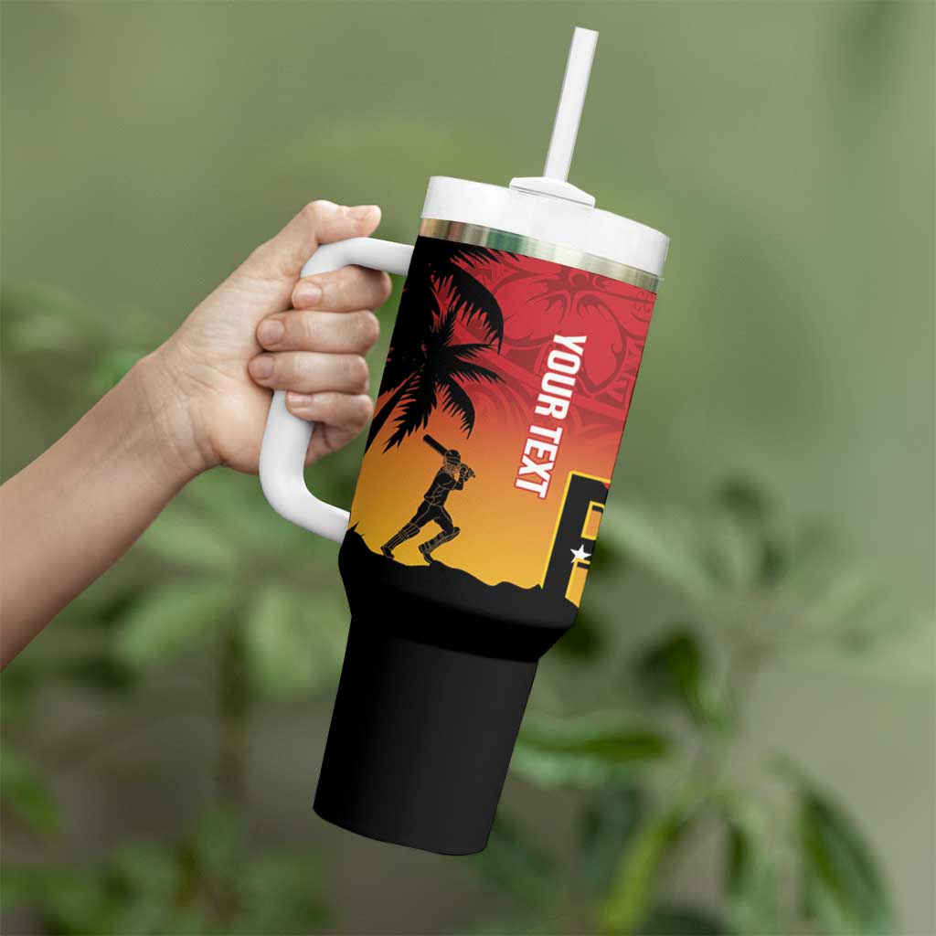 Custom Papua New Guinea Cricket Tumbler With Handle PNG Barramundis - Polynesian Pride