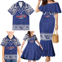 Custom Samoa Cricket Family Matching Mermaid Dress and Hawaiian Shirt Go Champions Samoan LT14 - Polynesian Pride