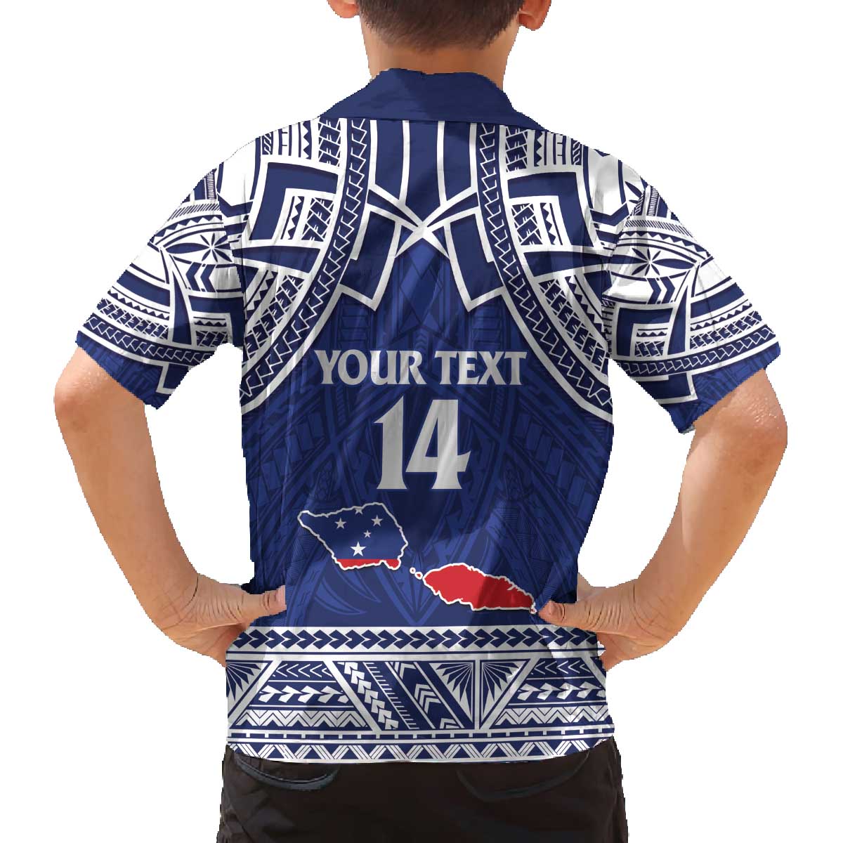Custom Samoa Cricket Family Matching Off The Shoulder Long Sleeve Dress and Hawaiian Shirt Go Champions Samoan LT14 - Polynesian Pride
