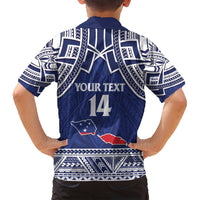 Custom Samoa Cricket Family Matching Off Shoulder Short Dress and Hawaiian Shirt Go Champions Samoan LT14 - Polynesian Pride