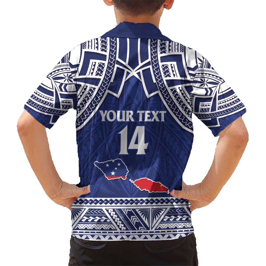 Custom Samoa Cricket Family Matching Short Sleeve Bodycon Dress and Hawaiian Shirt Go Champions Samoan LT14 - Polynesian Pride