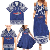 Custom Samoa Cricket Family Matching Summer Maxi Dress and Hawaiian Shirt Go Champions Samoan LT14 - Polynesian Pride