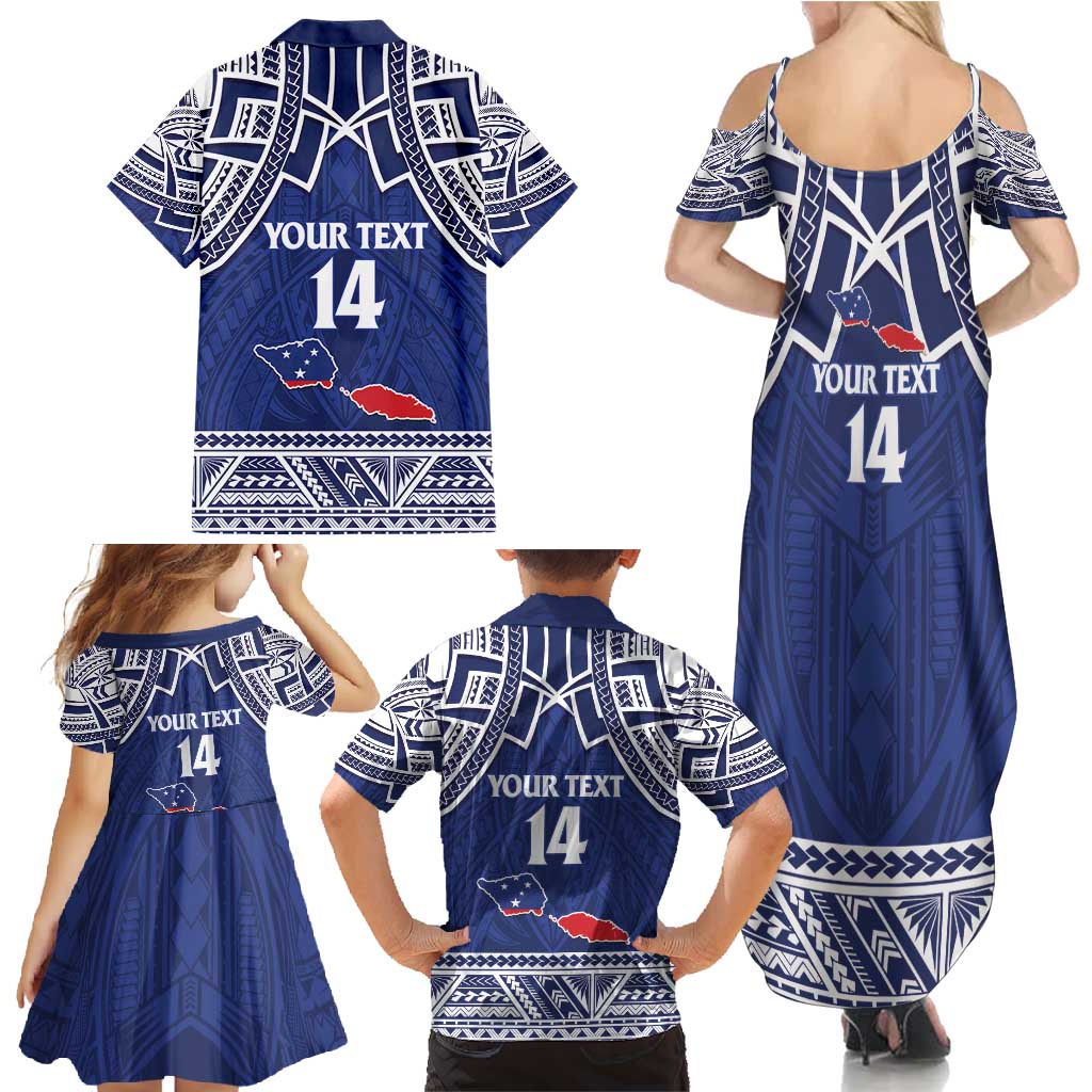 Custom Samoa Cricket Family Matching Summer Maxi Dress and Hawaiian Shirt Go Champions Samoan LT14 - Polynesian Pride