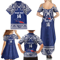 Custom Samoa Cricket Family Matching Summer Maxi Dress and Hawaiian Shirt Go Champions Samoan LT14 - Polynesian Pride