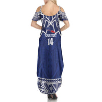 Custom Samoa Cricket Family Matching Summer Maxi Dress and Hawaiian Shirt Go Champions Samoan LT14 - Polynesian Pride