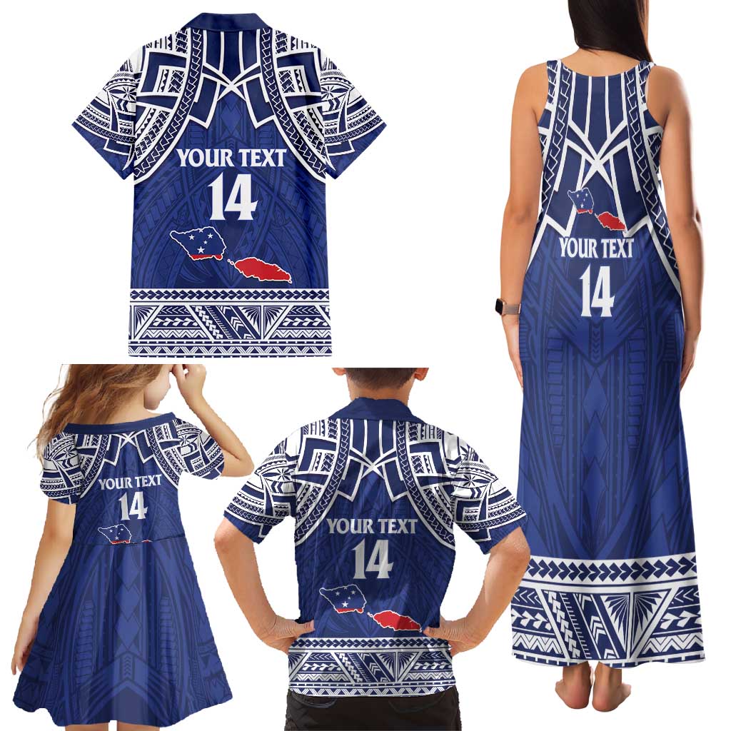 Custom Samoa Cricket Family Matching Tank Maxi Dress and Hawaiian Shirt Go Champions Samoan LT14 - Polynesian Pride