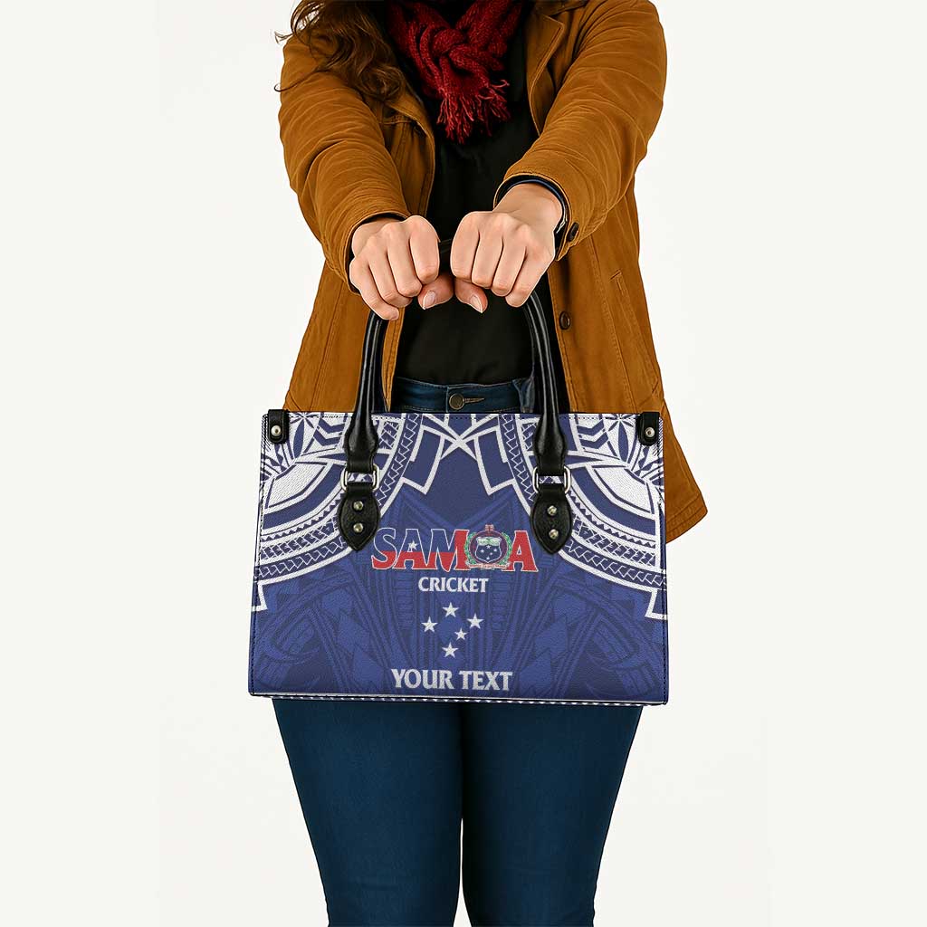 Custom Samoa Cricket Leather Bag Go Champions Samoan - Polynesian Pride