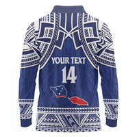 Custom Samoa Cricket Long Sleeve Polo Shirt Go Champions Samoan LT14 - Polynesian Pride