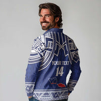 Custom Samoa Cricket Long Sleeve Polo Shirt Go Champions Samoan LT14 - Polynesian Pride