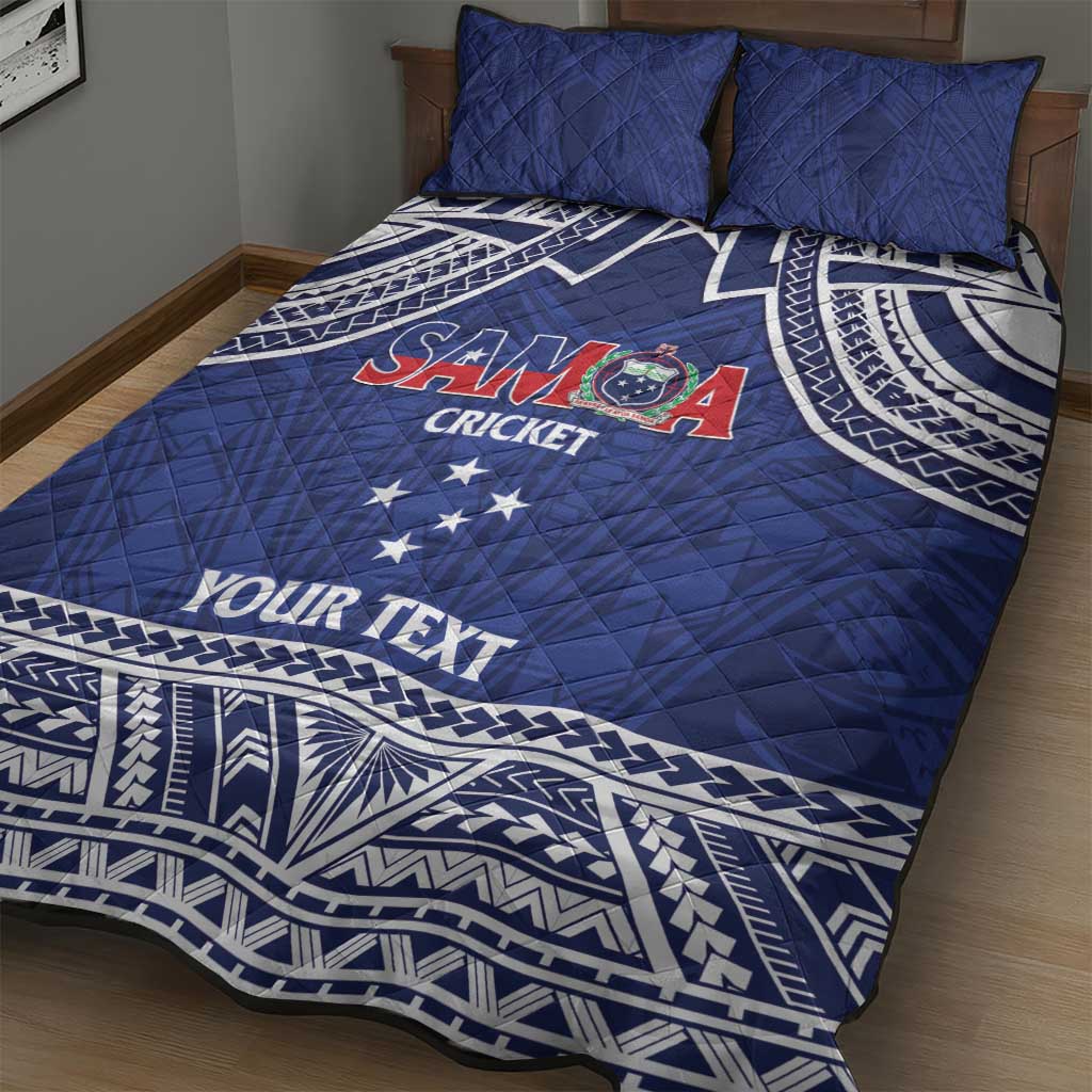 Custom Samoa Cricket Quilt Bed Set Go Champions Samoan - Polynesian Pride