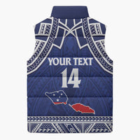 Custom Samoa Cricket Sleeveless Puffer Jacket Go Champions Samoan - Polynesian Pride
