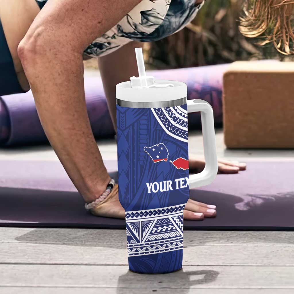 Custom Samoa Cricket Tumbler With Handle Go Champions Samoan - Polynesian Pride