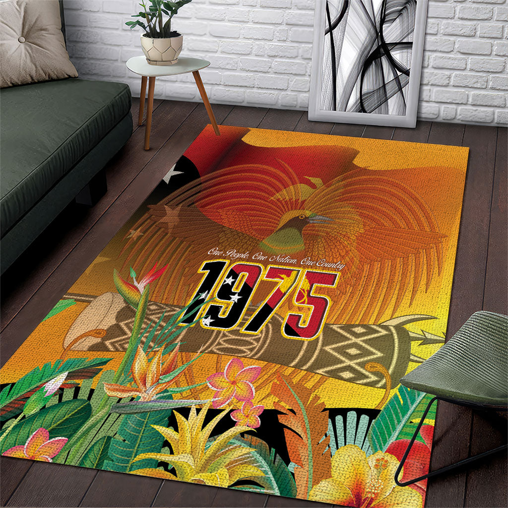 Papua New Guinea Independence Day Area Rug One People One Nation One Country LT14 Multicolor - Polynesian Pride