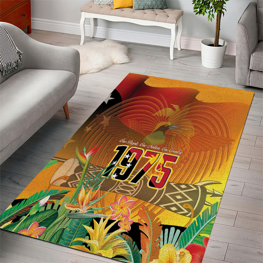 Papua New Guinea Independence Day Area Rug One People One Nation One Country LT14 - Polynesian Pride