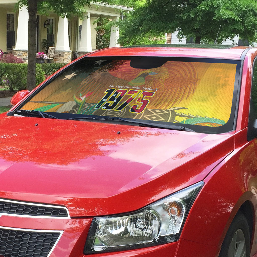 Papua New Guinea Independence Day Auto Sun Shade One People One Nation One Country LT14 - Polynesian Pride