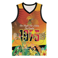 Personalised Papua New Guinea Independence Day Basketball Jersey One People One Nation One Country LT14 Unisex Multicolor - Polynesian Pride