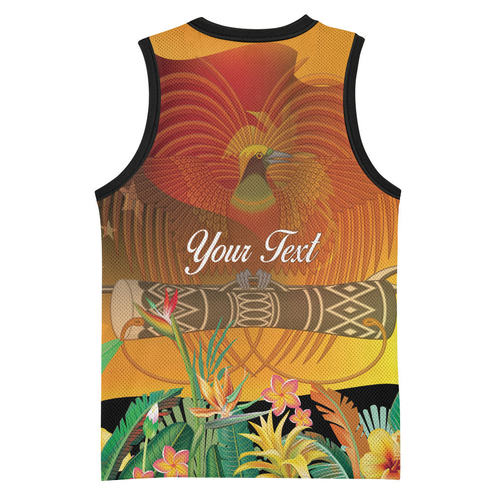 Personalised Papua New Guinea Independence Day Basketball Jersey One People One Nation One Country LT14 - Polynesian Pride