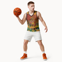 Personalised Papua New Guinea Independence Day Basketball Jersey One People One Nation One Country LT14 - Polynesian Pride