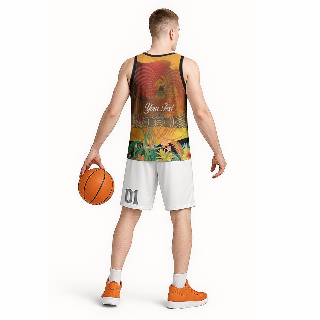 Personalised Papua New Guinea Independence Day Basketball Jersey One People One Nation One Country LT14 - Polynesian Pride