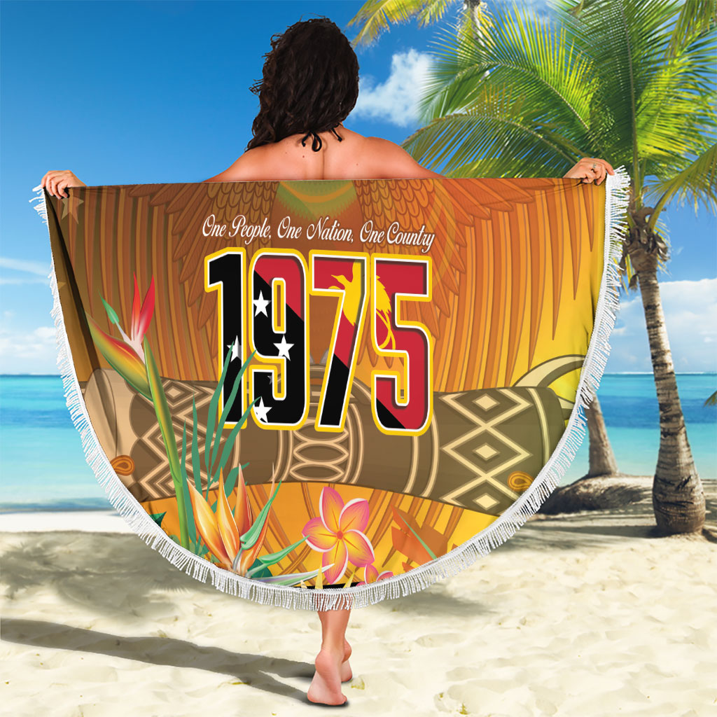 Papua New Guinea Independence Day Beach Blanket One People One Nation One Country LT14 - Polynesian Pride