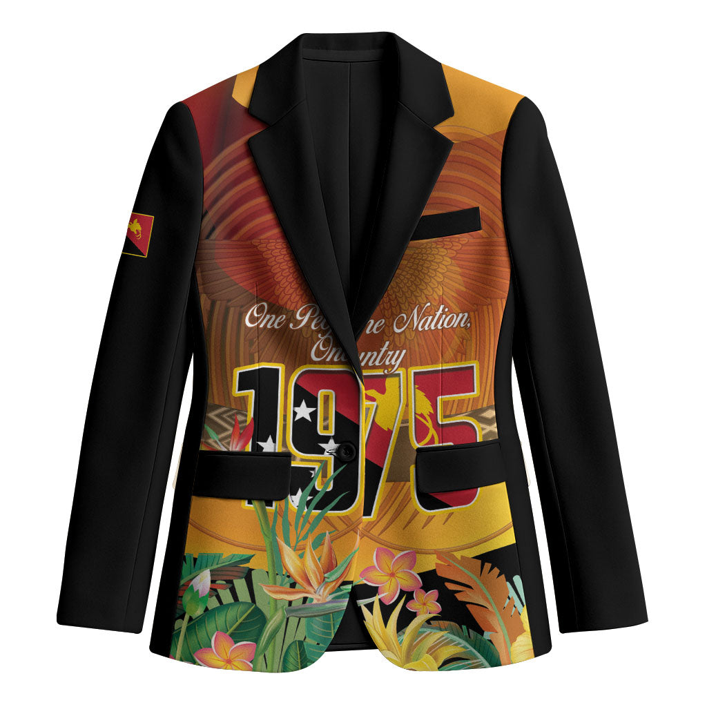 Personalised Papua New Guinea Independence Day Blazer One People One Nation One Country LT14 Unisex Multicolor - Polynesian Pride