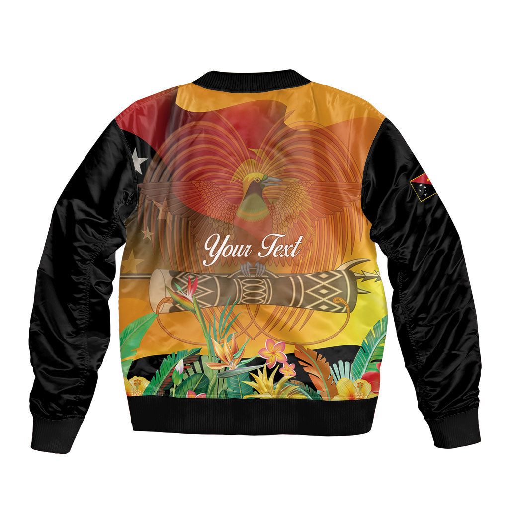 Personalised Papua New Guinea Independence Day Bomber Jacket One People One Nation One Country LT14 - Polynesian Pride