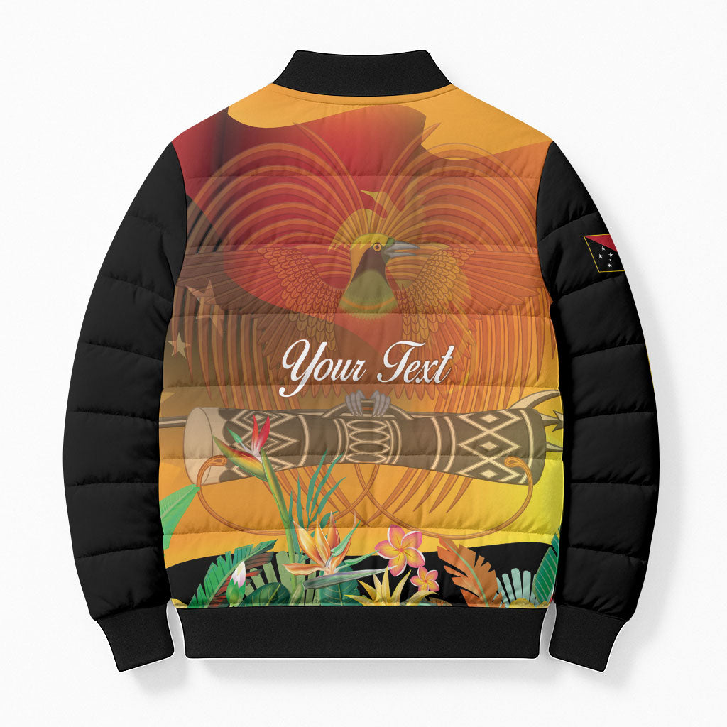 Personalised Papua New Guinea Independence Day Bomber Puffer Jacket One People One Nation One Country LT14 - Polynesian Pride