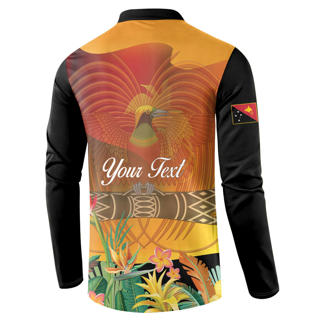 Personalised Papua New Guinea Independence Day Button Sweatshirt One People One Nation One Country LT14 - Polynesian Pride