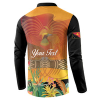 Personalised Papua New Guinea Independence Day Button Sweatshirt One People One Nation One Country LT14 - Polynesian Pride