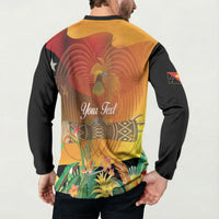 Personalised Papua New Guinea Independence Day Button Sweatshirt One People One Nation One Country LT14 - Polynesian Pride