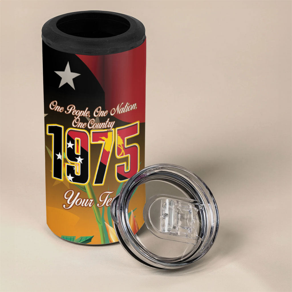 Personalised Papua New Guinea Independence Day 4 in 1 Can Cooler Tumbler One People One Nation One Country LT14 - Polynesian Pride