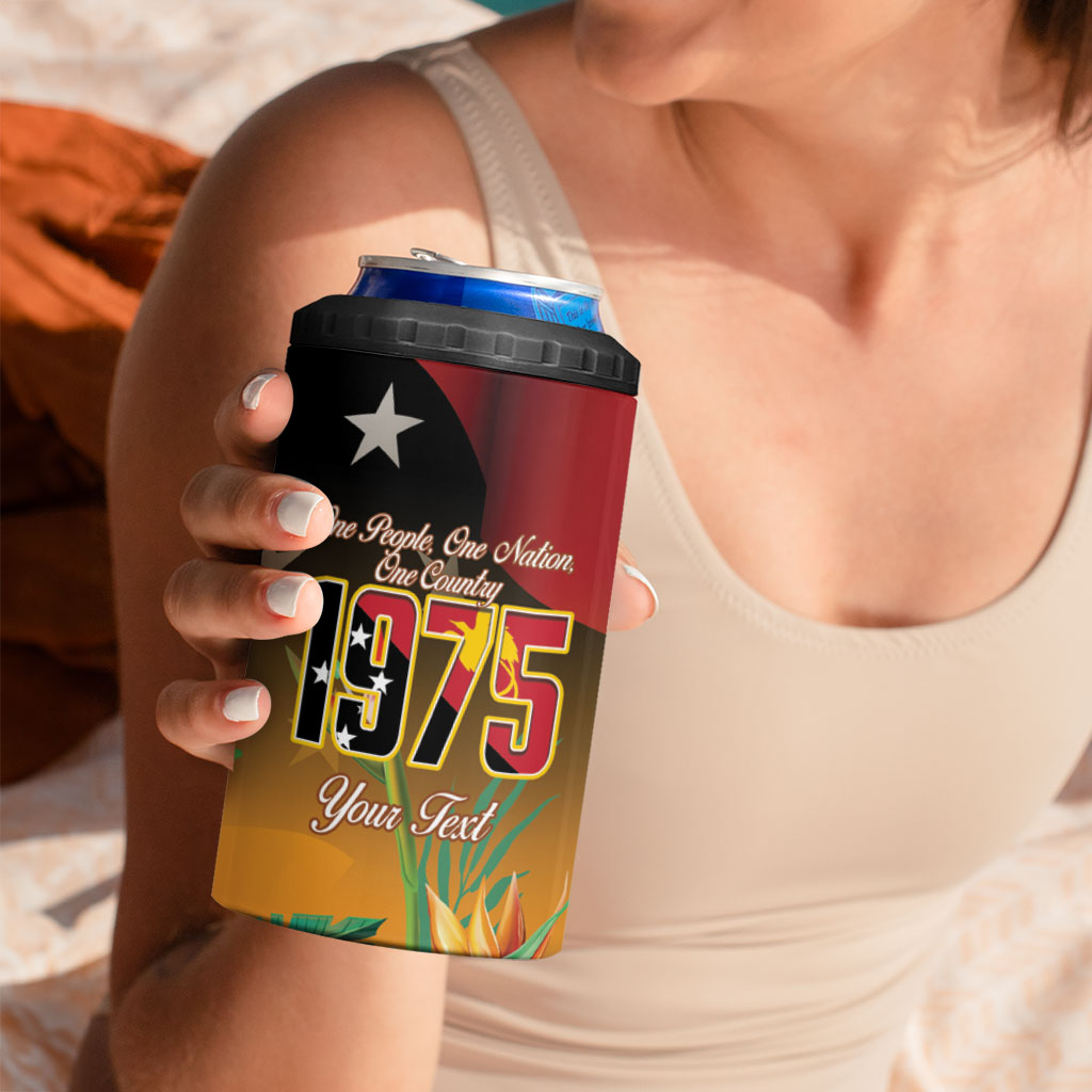 Personalised Papua New Guinea Independence Day 4 in 1 Can Cooler Tumbler One People One Nation One Country LT14 - Polynesian Pride
